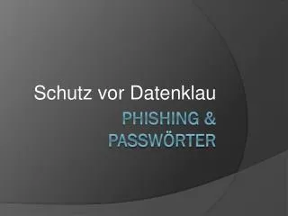 schutz vor datenklau