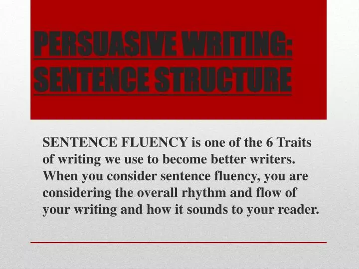 persuasive writing sentence structure