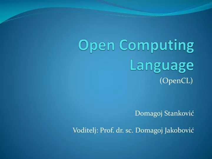 open computing language