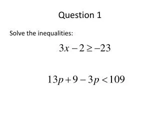 Question 1