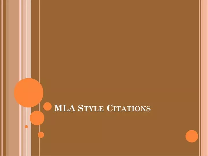 mla style citations