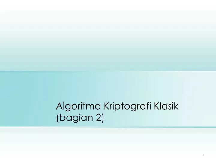 algoritma kriptografi klasik bagian 2