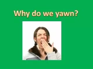 Why do we yawn?