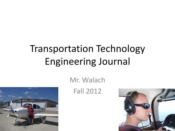 transportation technology engineering journal