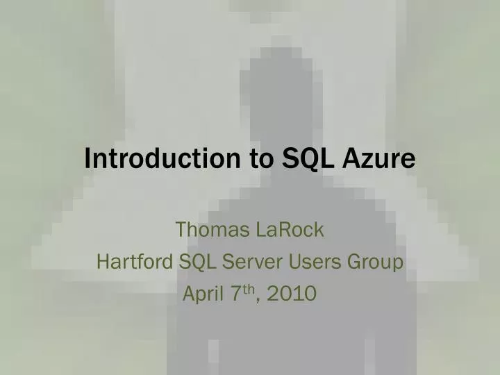 introduction to sql azure