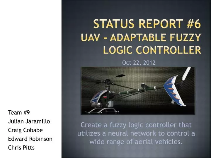 status report 6 uav adaptable fuzzy logic controller