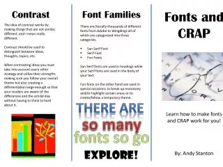 Fonts and CRAP