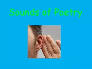 Sounds of Poetry