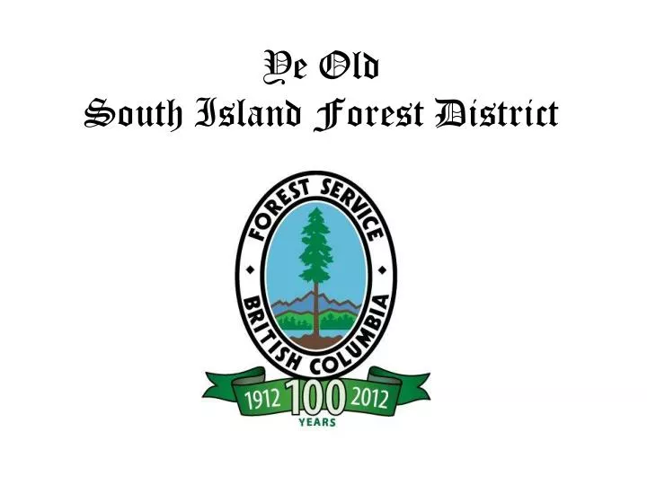 ye old south island forest district