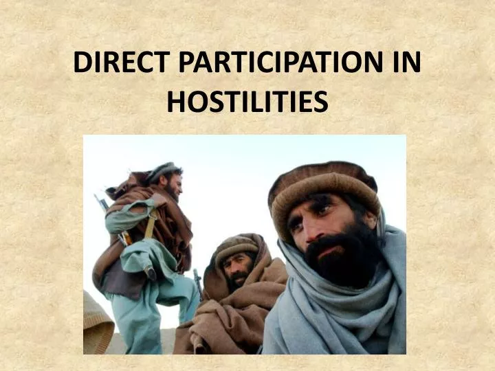 direct participation in hostilities