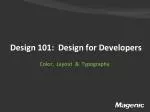 Design 101: Design for Developers - slide 1