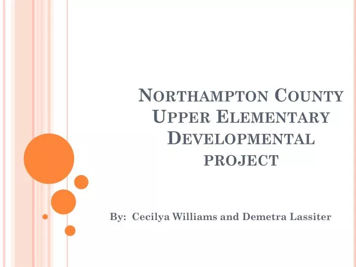 northampton county upper elementary developmental project