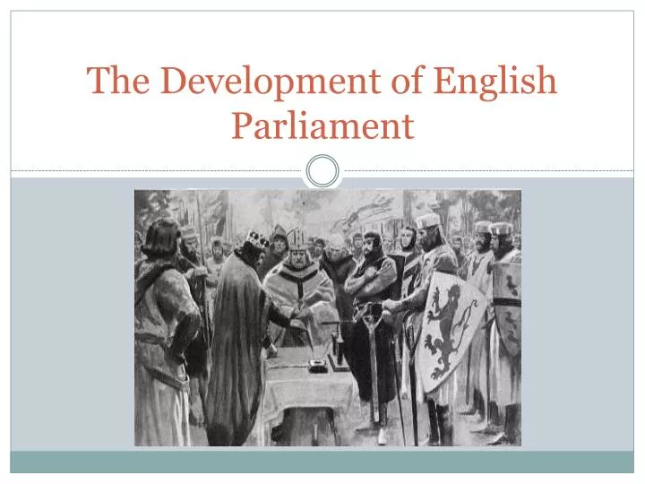 the development of english parliament