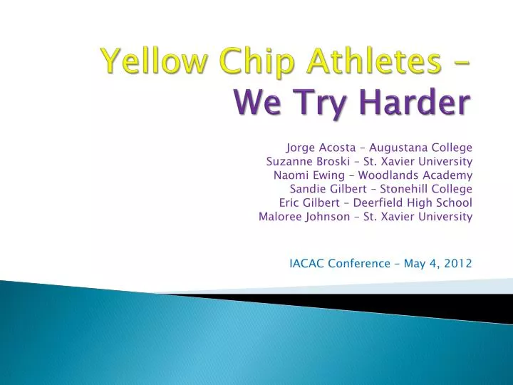 yellow chip athletes we try harder