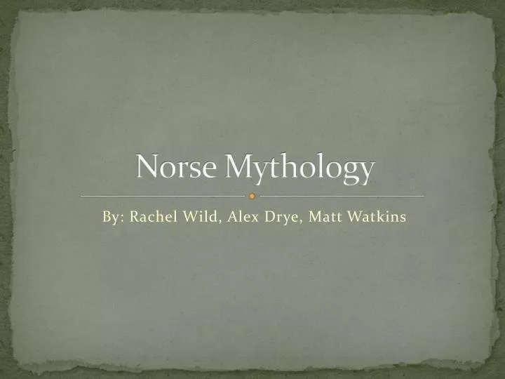 norse mythology