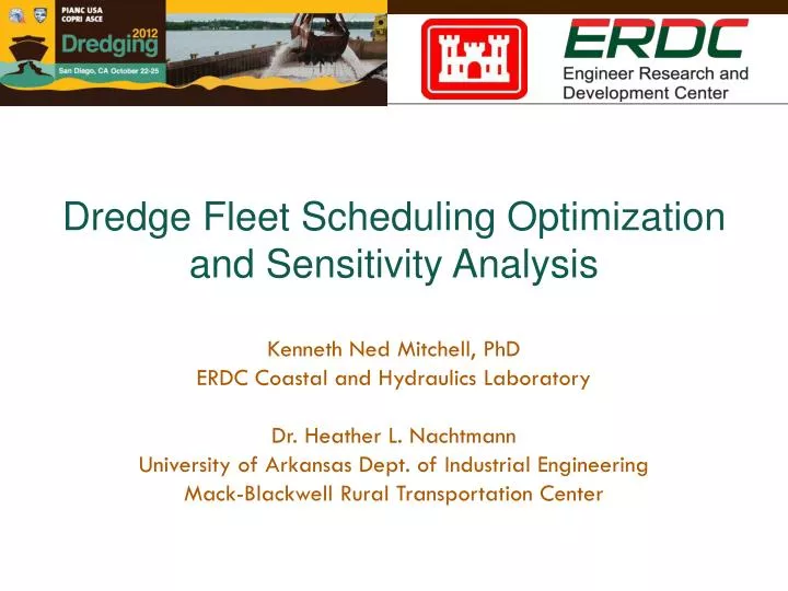 dredge fleet scheduling optimization and sensitivity analysis