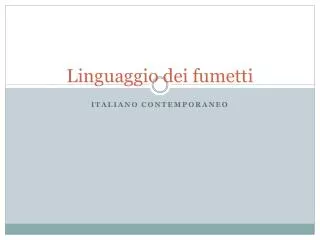 linguaggio dei fumetti