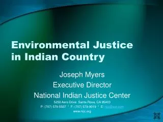 Environmental Justice in Indian Country