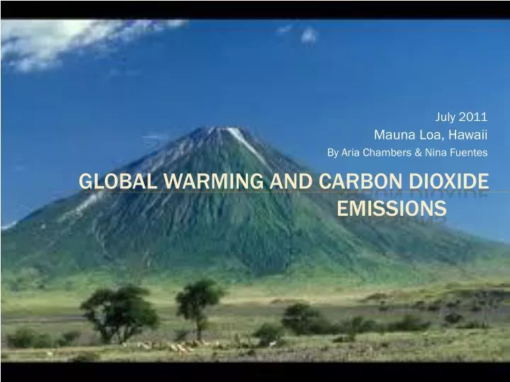 global warming and carbon dioxide emissions