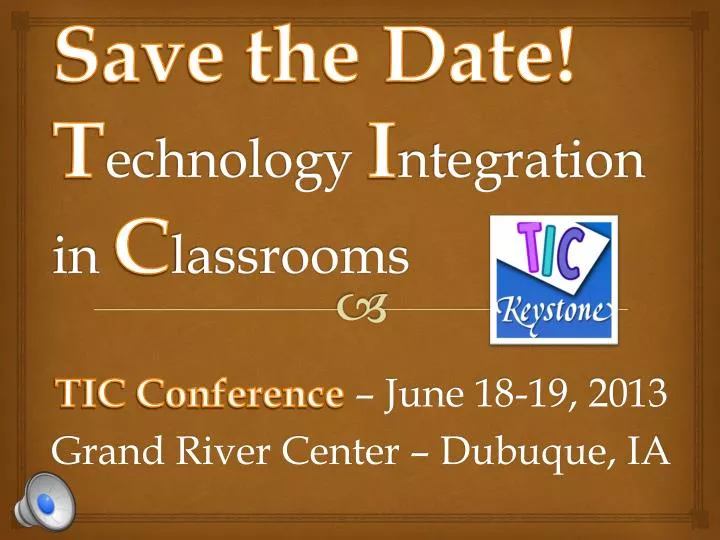 save the date t echnology i ntegration in c lassrooms