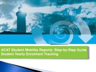 ACAT Student Mobility Reports: Step-by-Step Guide Student Yearly Enrolment Tracking
