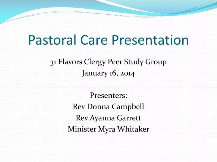 pastoral care presentation