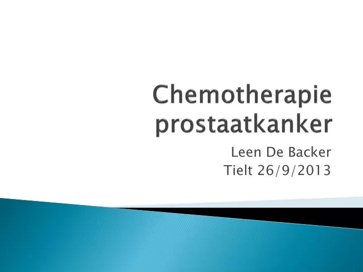 chemotherapie prostaatkanker