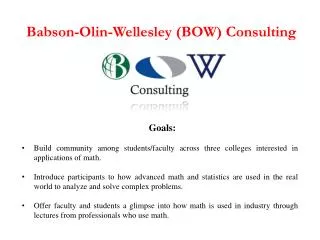 Babson-Olin-Wellesley (BOW) Consulting