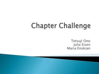 chapter challenge