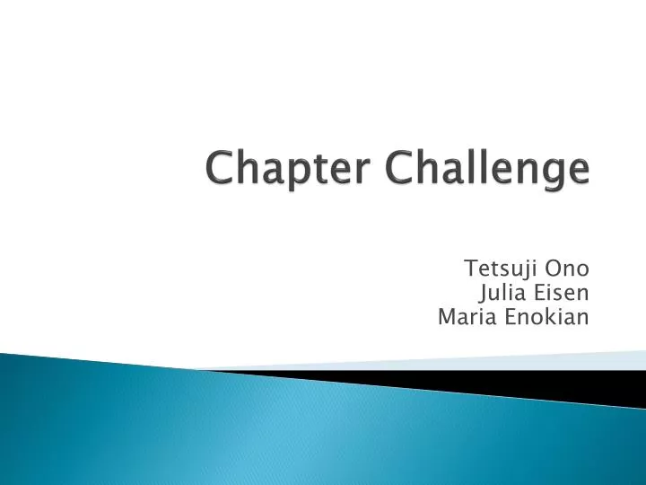 chapter challenge