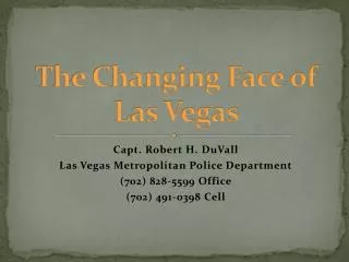 The Changing Face of Las Vegas