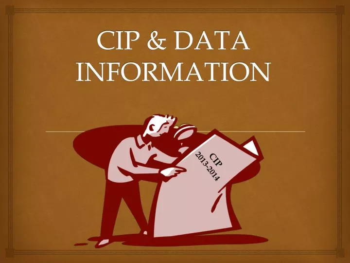 cip data information