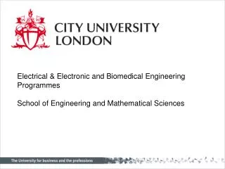 Electrical &amp; Electronic and Biomedical Engineering Programmes