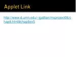 Applet Link - slide 1