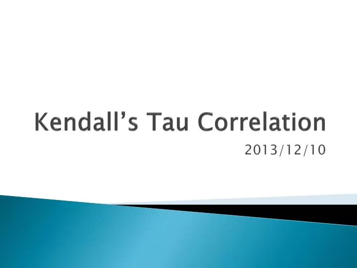 kendall s tau correlation