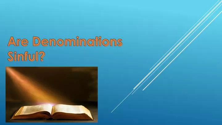 are denominations sinful