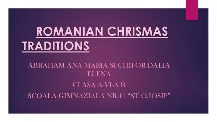 romanian chrismas traditions