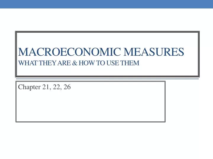 macroeconomic measures what they are how to use them