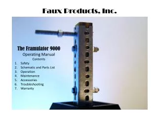 Faux Products , Inc.