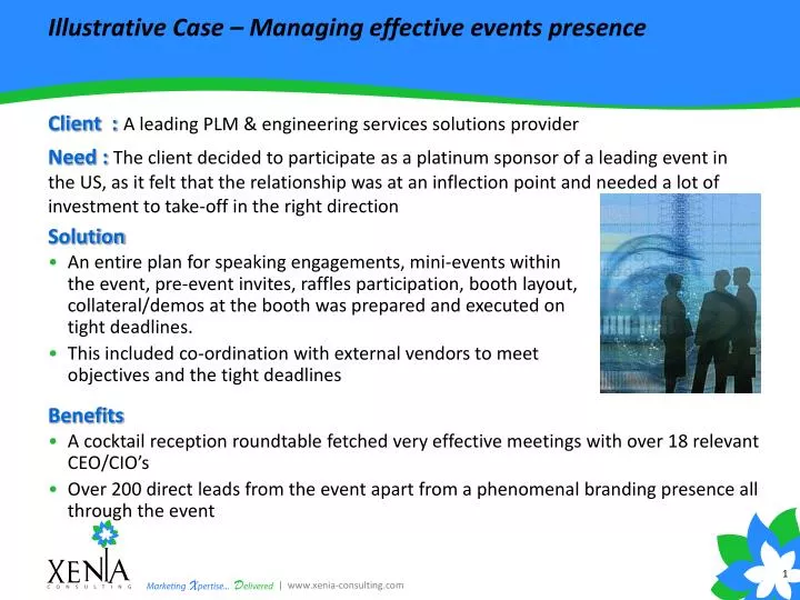 illustrative case managing effective events presence