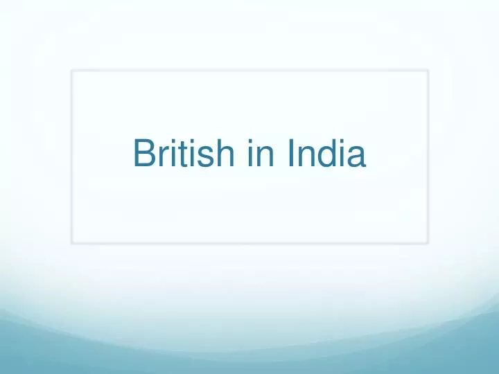 british in india
