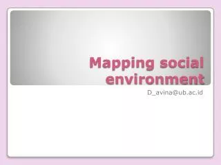 mapping social environment