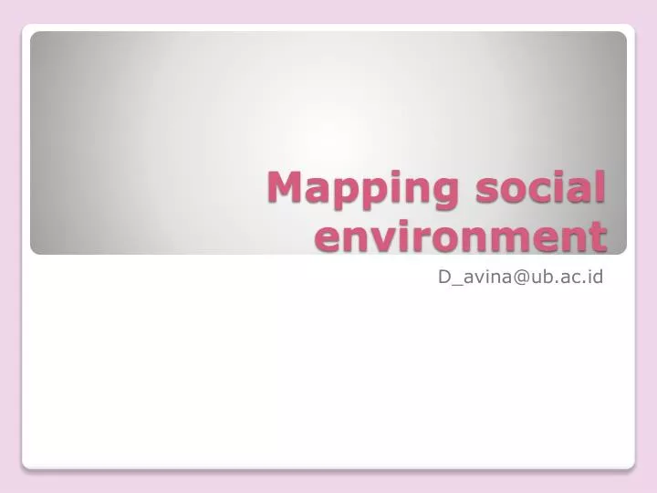 mapping social environment