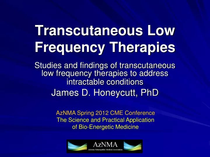 transcutaneous low frequency therapies
