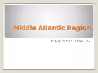 Middle Atlantic Region