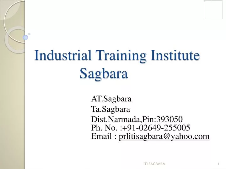 industrial training institute sagbara