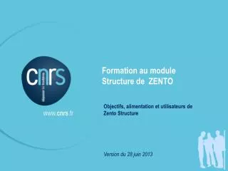 Formation au module Structure de ZENTO