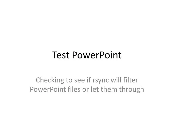 test powerpoint