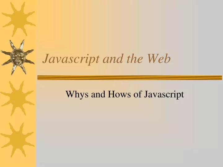 javascript and the web