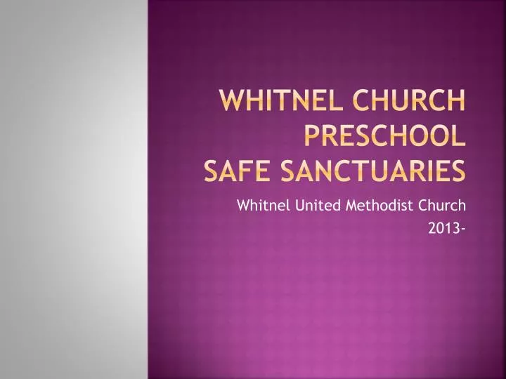 whitnel church preschool safe sanctuaries